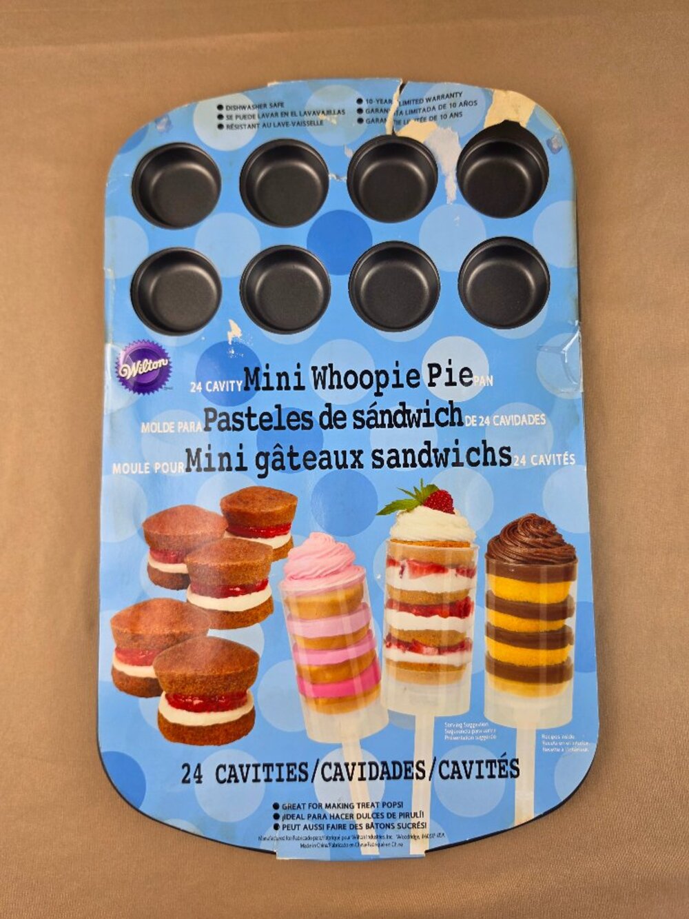 NEW- Wilton 24 Cavity Mini Whoopie Pie Gob Pan
